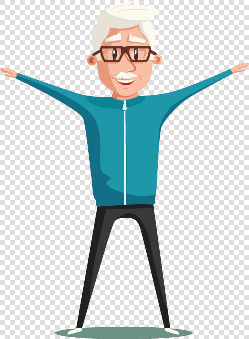 Man Exercising   Senior Exercising Cartoon Png  Transparent PngTransparent PNG