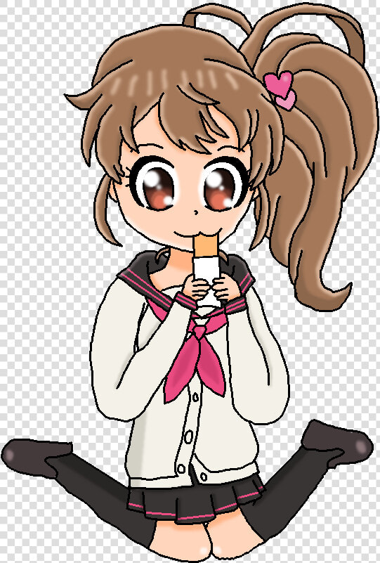 Ema Hinata Eating A Hot Pocket By Asahigirl dapkxfh   Girl Eating Hot Pocket  HD Png DownloadTransparent PNG