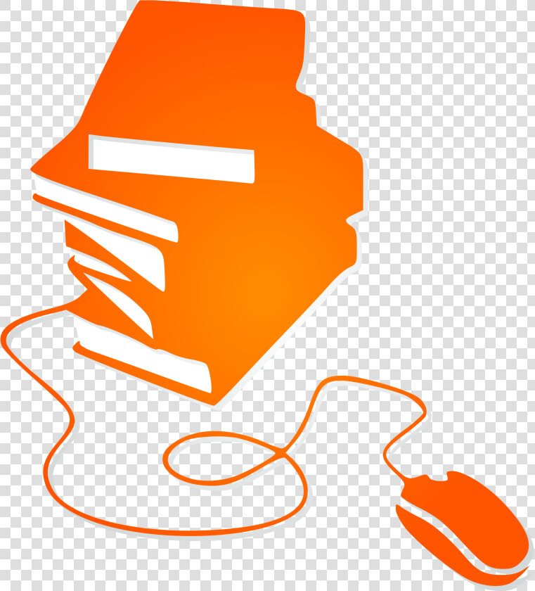 Books And Mouse Orange Silhouette Clip Arts   Bachpan Banao  HD Png DownloadTransparent PNG