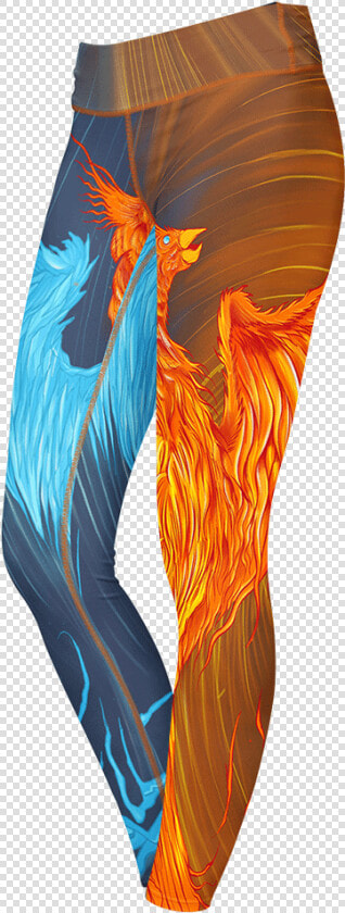 Leggings Fire  amp  Ice Phoenix Leggings Class   Phoenix Art Fire And Ice  HD Png DownloadTransparent PNG