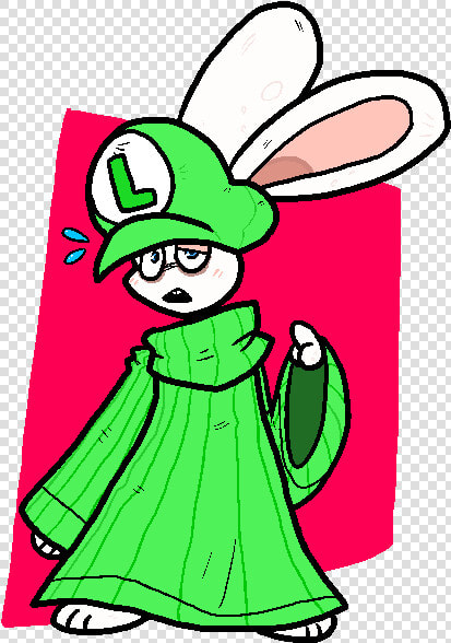 Rabbid Luigi   Cartoon  HD Png DownloadTransparent PNG