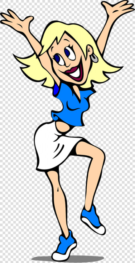 Girl Dancing Cheerful   Happy Woman Clip Art  HD Png DownloadTransparent PNG