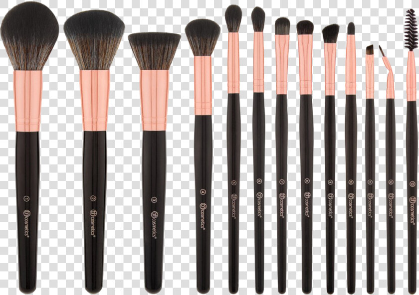 Makeup Brush Png Free Download   Bh Cosmetics Signature Rose Gold Brush Set  Transparent PngTransparent PNG