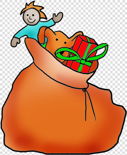 Christmas Gifts In Sack   Christmas Presents  HD Png DownloadTransparent PNG