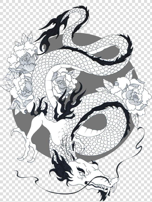 Transparent Dragon Tattoo Png   Japanese Dragon Tattoo Png  Png DownloadTransparent PNG