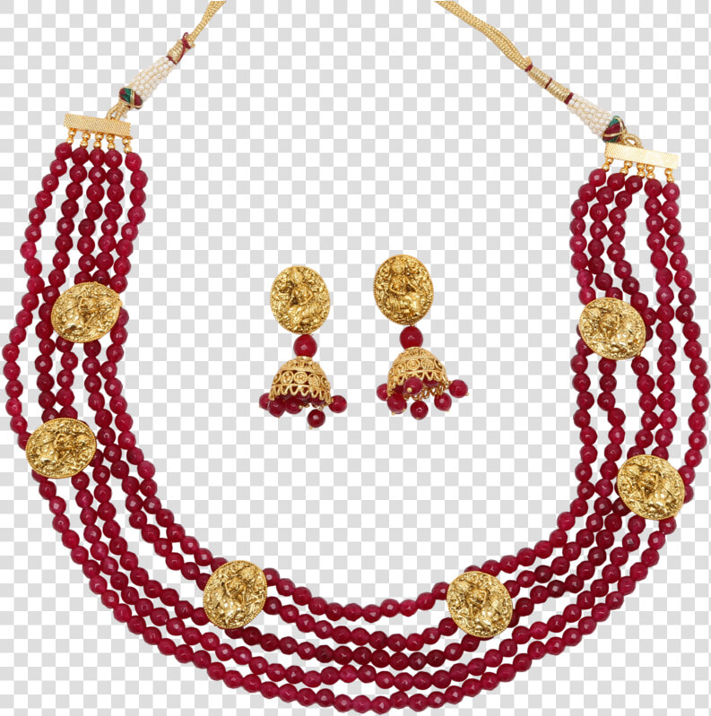 Laxmi Ruby Necklace Set   Necklace  HD Png DownloadTransparent PNG