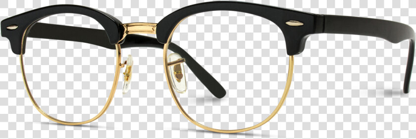 Gray Retro Half Frame Semi Rimless Gold Rimmed Glasses   Optometry  HD Png DownloadTransparent PNG