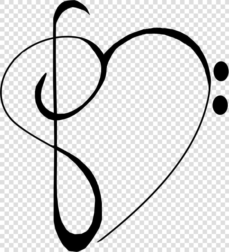 Transparent Treble Cleff Clipart   Music Heart Note Clipart Png  Png DownloadTransparent PNG