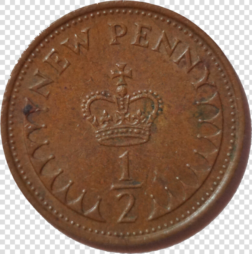 British Halfpenny Coin 1971 Reverse   Coin  HD Png DownloadTransparent PNG