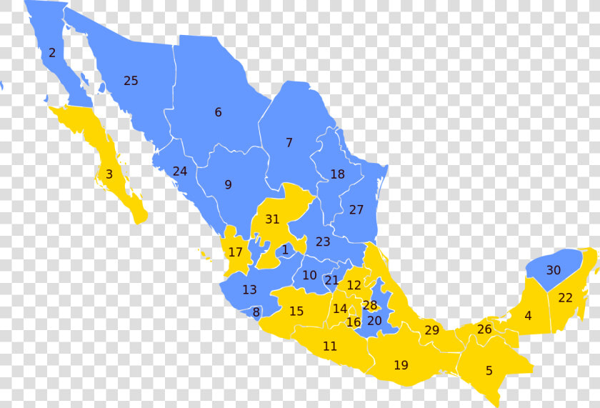 2006 Mexican General Election   Mexico Map  HD Png DownloadTransparent PNG