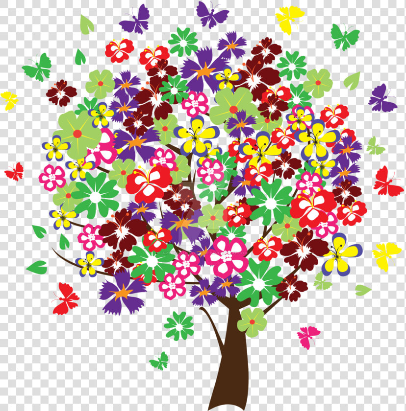 Clipart Of Colorful Tree   Colorful Tree Vector Png  Transparent PngTransparent PNG