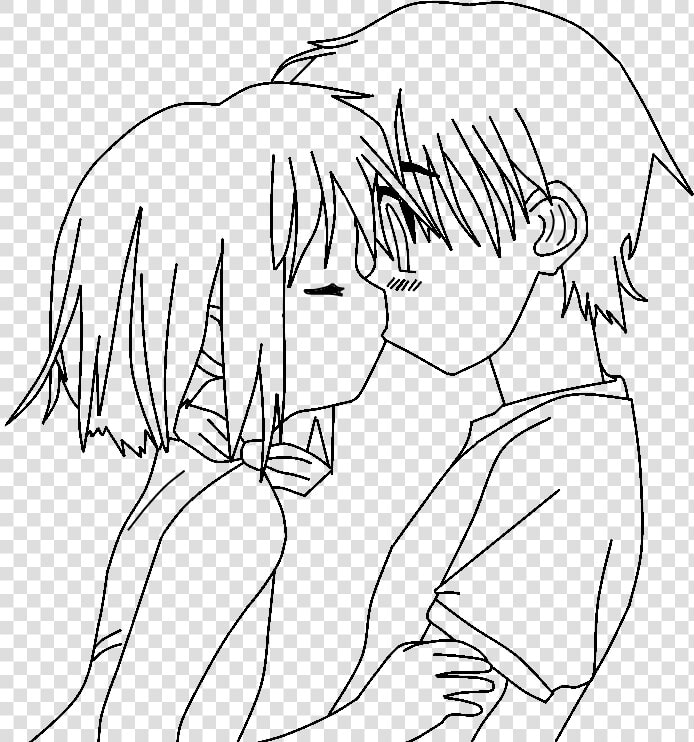 Toddler Drawing Anime   Love Couple Easy Sketch  HD Png DownloadTransparent PNG