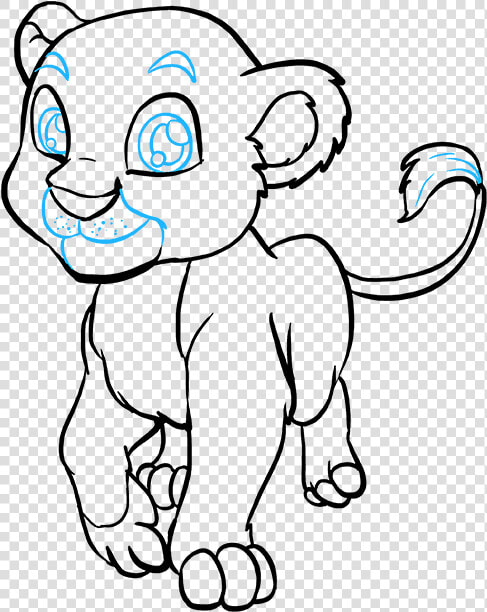 How To Draw Baby Lion   Draw A Baby Lion  HD Png DownloadTransparent PNG