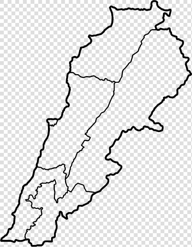 Lebanon Governorates Blank   Blank Map Of Lebanon  HD Png DownloadTransparent PNG