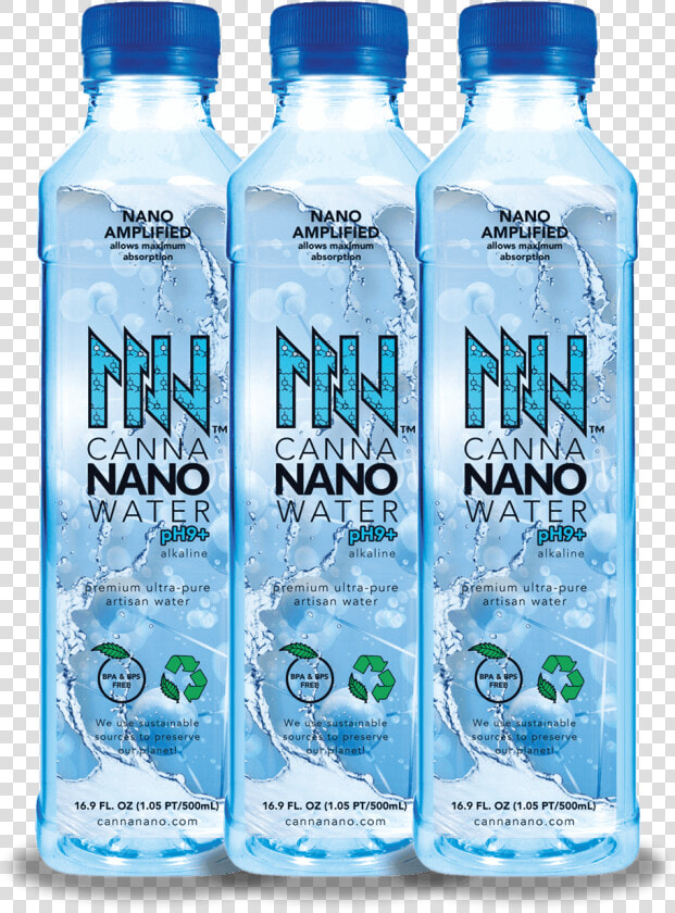 Canna Nano Cbd Water Plus 3 Pack   Canna Nano Cbd  HD Png DownloadTransparent PNG