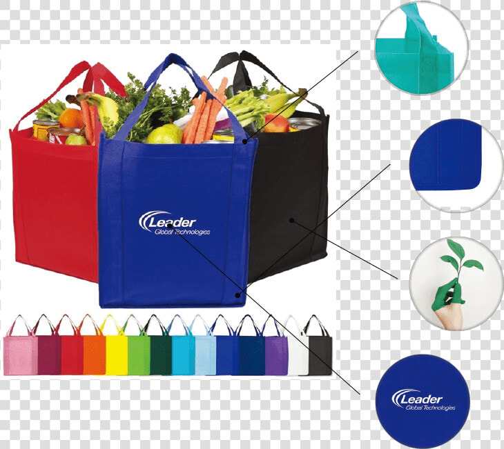 20” Reinforced Handles 10” Bottom Gusset Eco friendly   Supermarket Bag Recycling  HD Png DownloadTransparent PNG