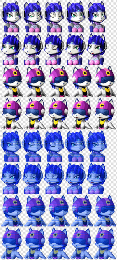 Fox Mccloud Sprites   Star Fox Krystal Sprite  HD Png DownloadTransparent PNG