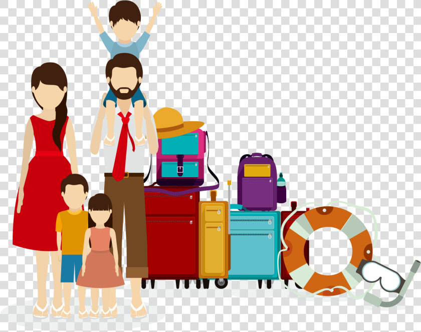 Family Traveling Vector   Family Travel Vector  HD Png DownloadTransparent PNG