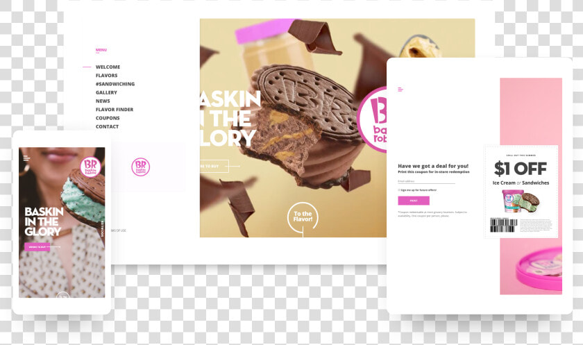 Baskin Robbins At Home Responsive Web Design  HD Png DownloadTransparent PNG