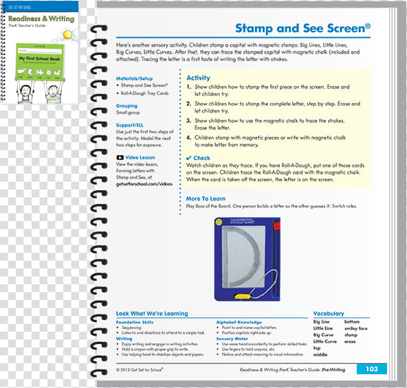 Readiness And Writing Pre K Teacher S Guide  book    Handwriting Without Tears  HD Png DownloadTransparent PNG