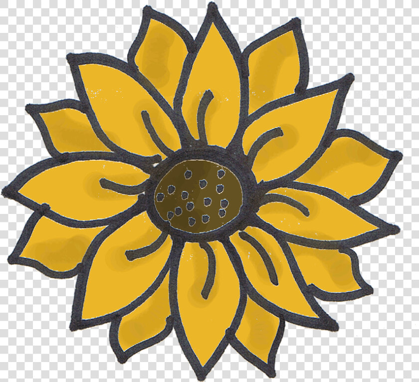 The Little Matters   Beginner Sunflower Easy Drawing  HD Png DownloadTransparent PNG