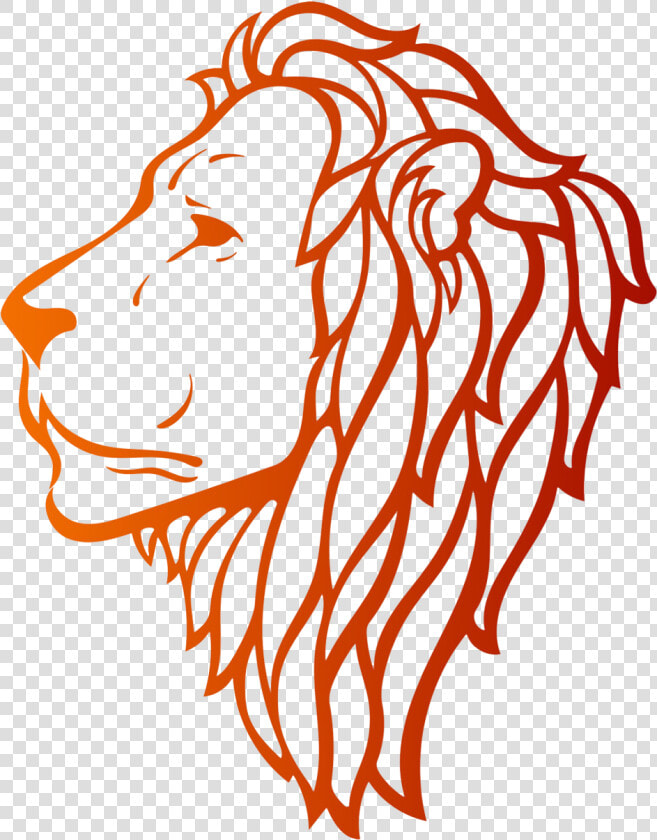 Lion Drawing Side Face   Drawing Lion Face Side View  HD Png DownloadTransparent PNG