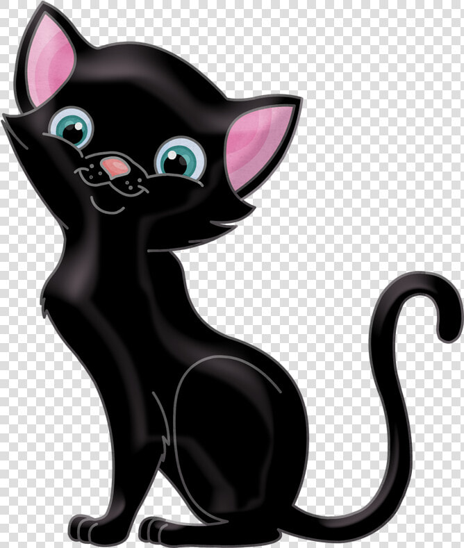 Transparent Cute Black Cat Clipart   Cute Black Cat Clipart  HD Png DownloadTransparent PNG