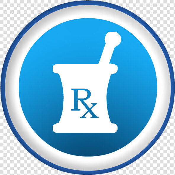 Mortar Pestle Rx Symbol Blue Button   Mortar And Pestle Logo Blue  HD Png DownloadTransparent PNG