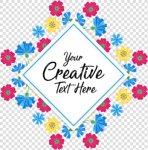 Rhinestone Vector Square   Transparent Square Flower Frame  HD Png DownloadTransparent PNG