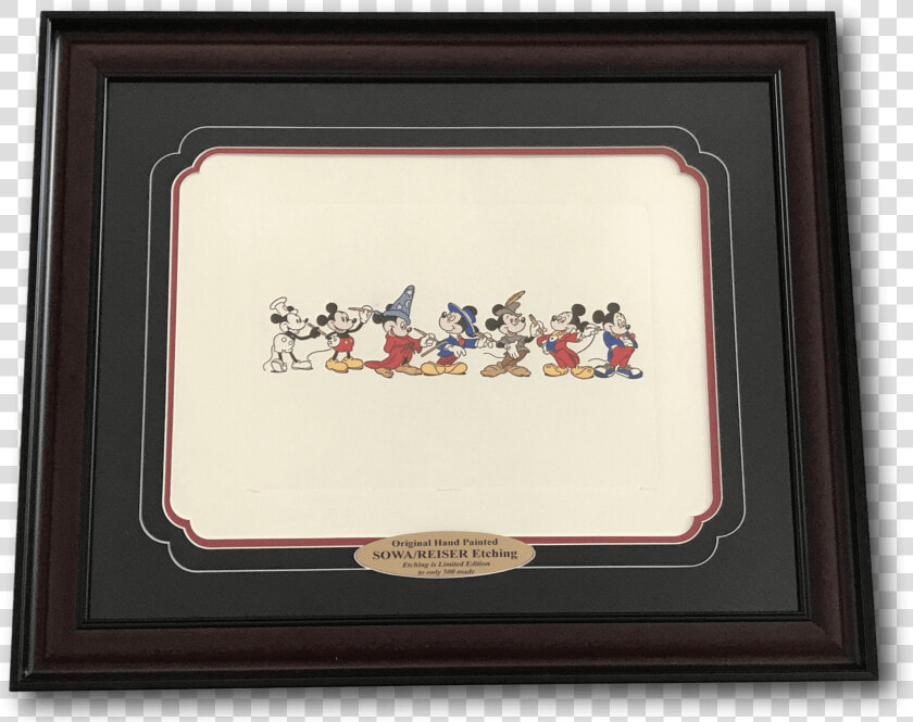 Mickey Mouse Framed Etch Artwork Sowa  amp  Reiser   Picture Frame  HD Png DownloadTransparent PNG