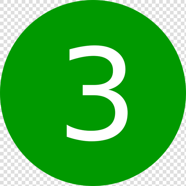 Transparent Numero 2 Png   Green Number 3 In Circle  Png DownloadTransparent PNG