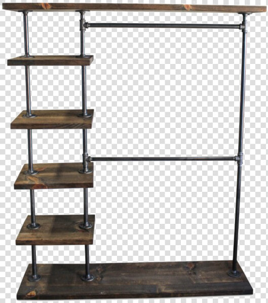 Rack Png Transparent Background   Industrial Clothing Rack With Shelves  Png DownloadTransparent PNG