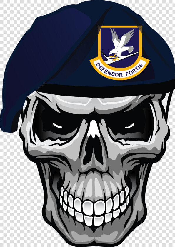 Clip Art Caveira Tattoo   Security Forces Skull Beret  HD Png DownloadTransparent PNG