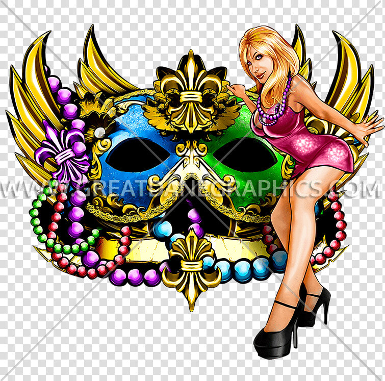 Gras Party Production Ready Artwork For T   Mardi Gra Mask On A T Shirt  HD Png DownloadTransparent PNG