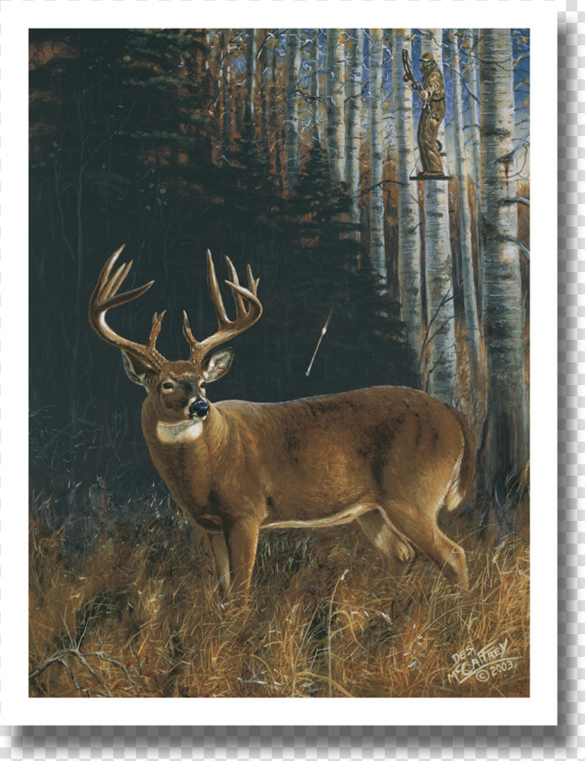 Moment Of Truth Print Class Lazyload Lazyload Fade   Whitetail Deer Bow Hunting Painting  HD Png DownloadTransparent PNG