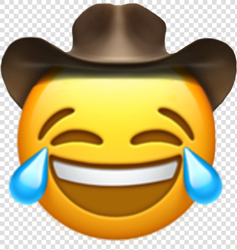  cowboy  cowboyemoji  laughing  cryinglaughing  cryinglaughingemoji   Laughing Cowboy Emoji  HD Png DownloadTransparent PNG