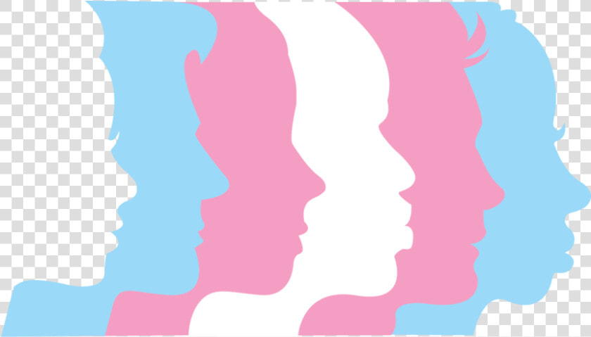 People S Faces In The Colors Of The Trans Flag   Transgender Awareness Month 2019  HD Png DownloadTransparent PNG