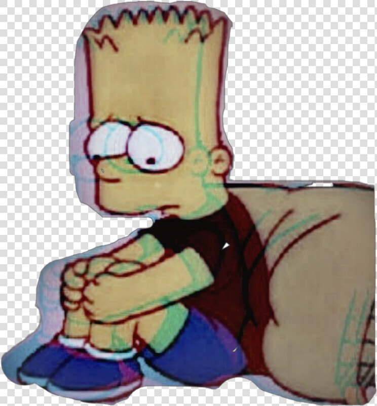   sad bartsimpson  bart simpsons  sadboy  lol 🖤 cute   Depressing Sad Simpsons Edits  HD Png DownloadTransparent PNG