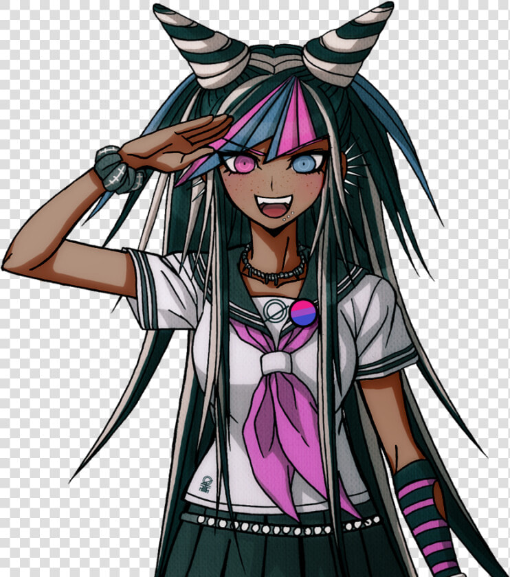 “♥ Ibuki Sprite Edit With Brown Skin  Heterochromia   Danganronpa Ibuki  HD Png DownloadTransparent PNG