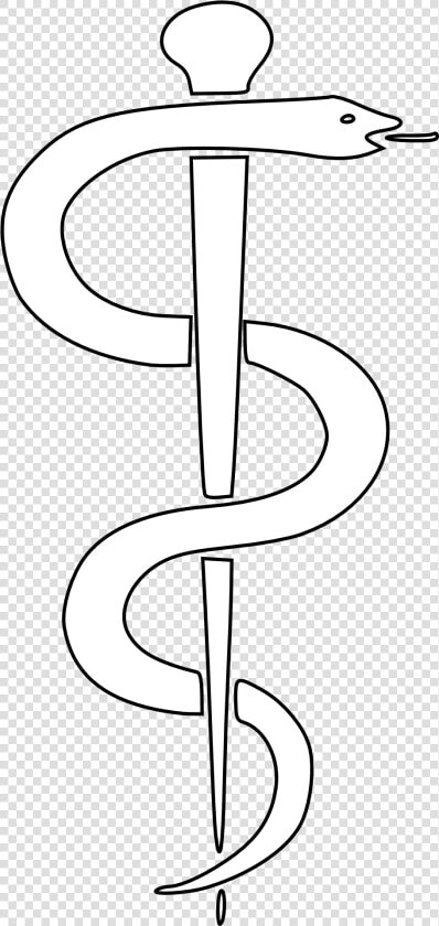 In Greek Mythology  The Rod Of Asclepius   Rod Of Asclepius White  HD Png DownloadTransparent PNG