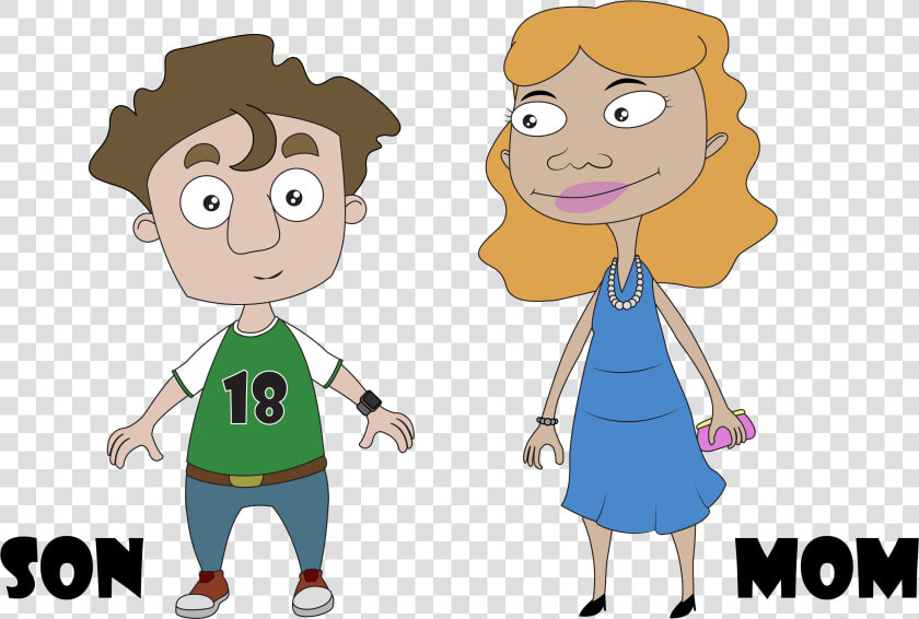 Mom And Son Png Cartoon   Transparent Cartoons   Mom And Dad Animated Png  Png DownloadTransparent PNG