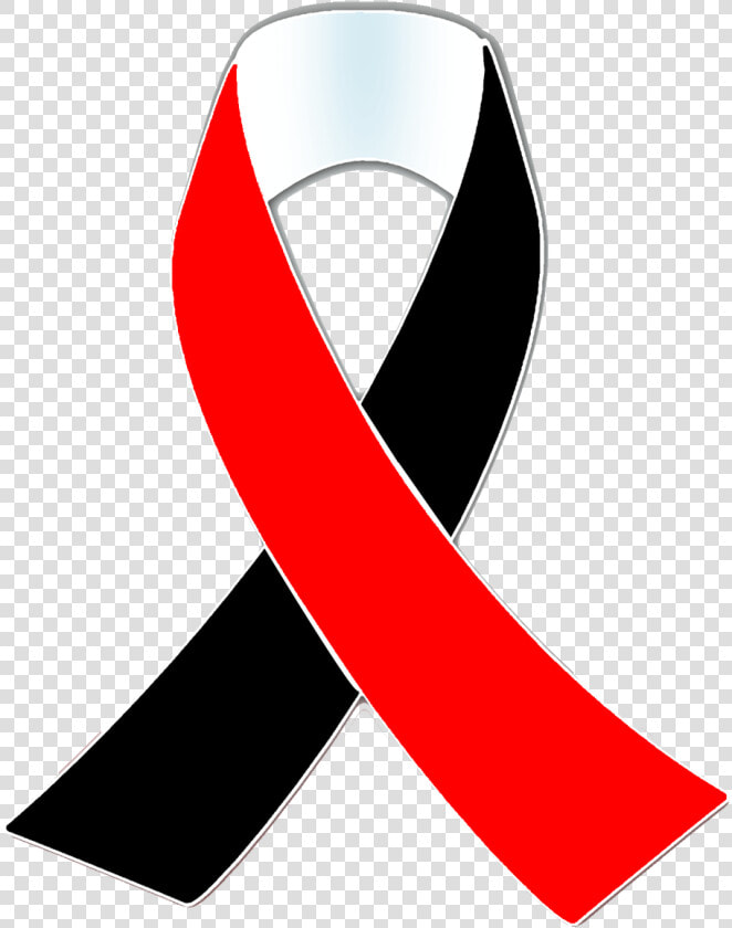 Transparent Black Ribbon Png   Red And White Ribbon Meaning  Png DownloadTransparent PNG