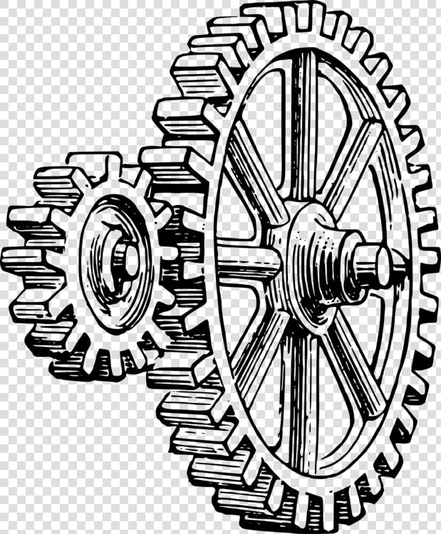 Gear Drawing Zentangles Art Simple Machine   Gears Drawing  HD Png DownloadTransparent PNG