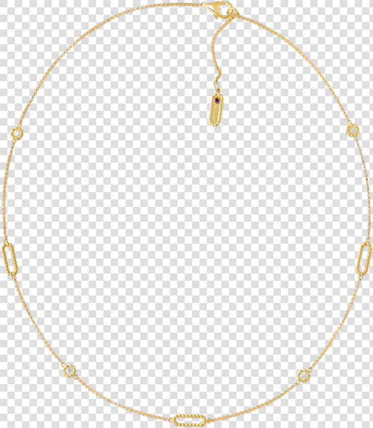 Roberto Coin 18kt Gold Necklace With Alternating Diamond  HD Png DownloadTransparent PNG