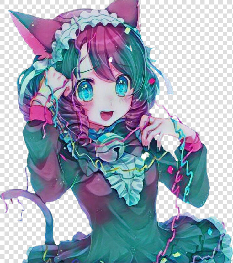 Anime Neko Nekogirl Animegirl Manga Mangagirl Adesivian   Wolf Cute Anime Girl  HD Png DownloadTransparent PNG