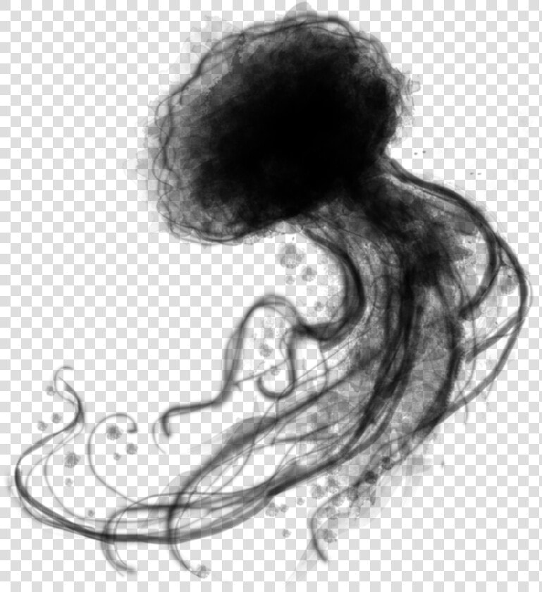  smoke  black  jellyfish  sea  creature  life  ftestickers   Black Smoke Creature  HD Png DownloadTransparent PNG