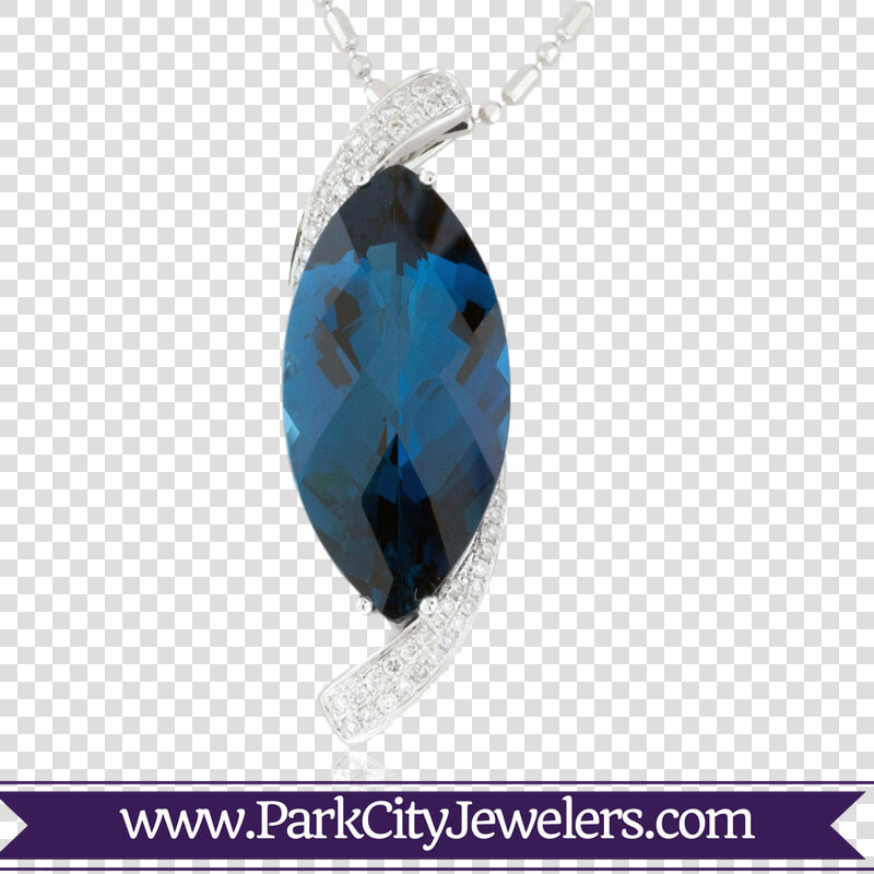 London Blue Topaz And Diamond Necklace   Pendant  HD Png DownloadTransparent PNG