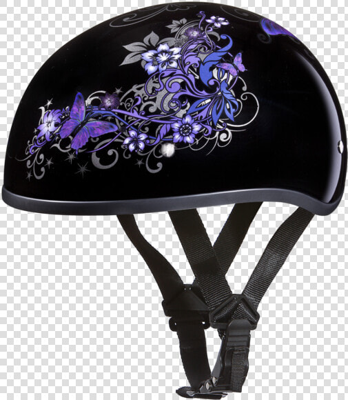 Daytona Helmets Motorcycle Half Helmet Skull Cap  Butterfly   Daytona Motorcycle Helmet  HD Png DownloadTransparent PNG