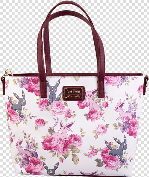 Loungefly Pokemon Espeon Umbreon Floral Tote Purse  HD Png DownloadTransparent PNG