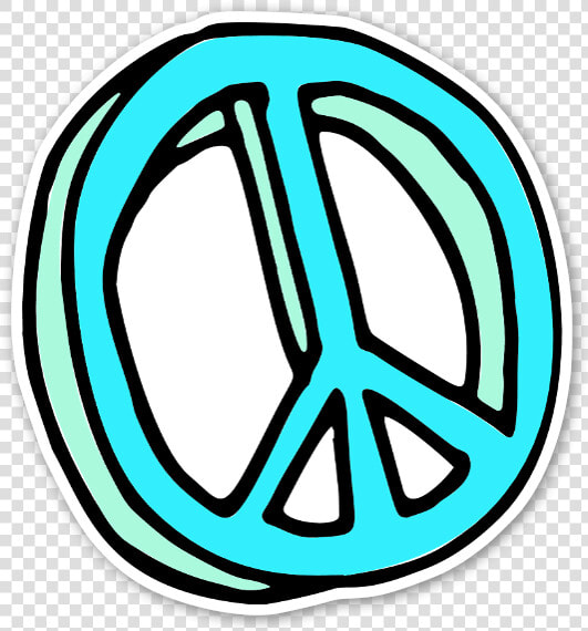 Handdrawn Peace Sign Sticker  Put Is On A Car Or A   Png Peace Sign Hand Drawn  Transparent PngTransparent PNG